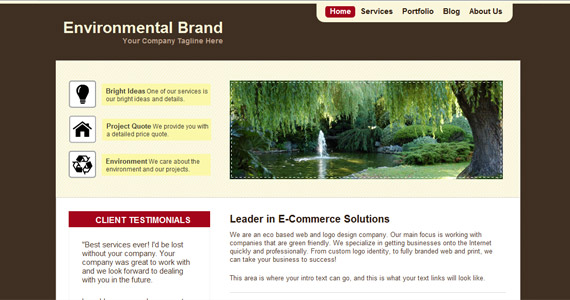 environmental-brand-css-xhtml-template