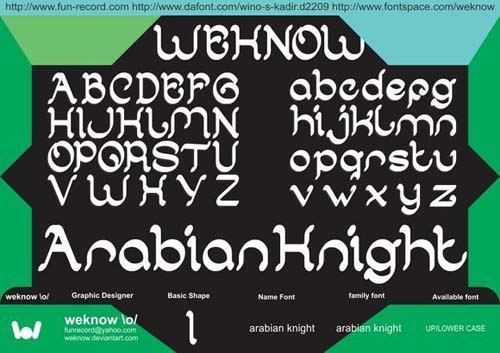 Arabian Knight font