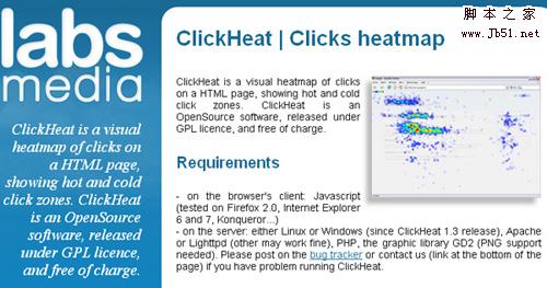 clickheat 25 Tools to Improve Your Websites Usability