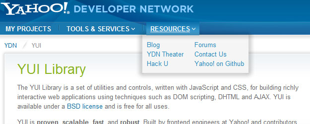 YUI is proven, scalable, fast, and robust