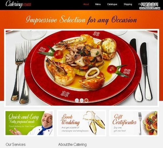 Free Website Template with jQuery Slider for Food Delivery Project