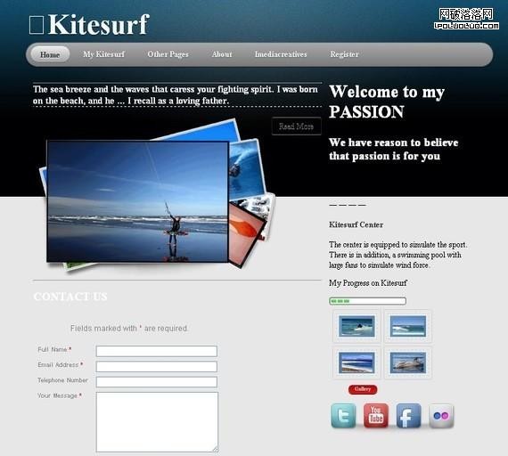 KiteSurf HTML5 and CSS3 Template