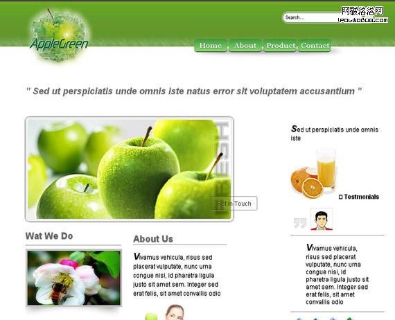 AppleGreen HTML5 and CSS3 Template