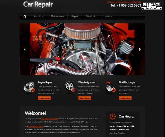 Free Website Template with jQuery Slider for Car Project