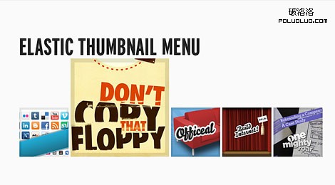 elastic thumbnail menu