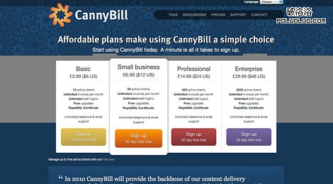 animated pricing column