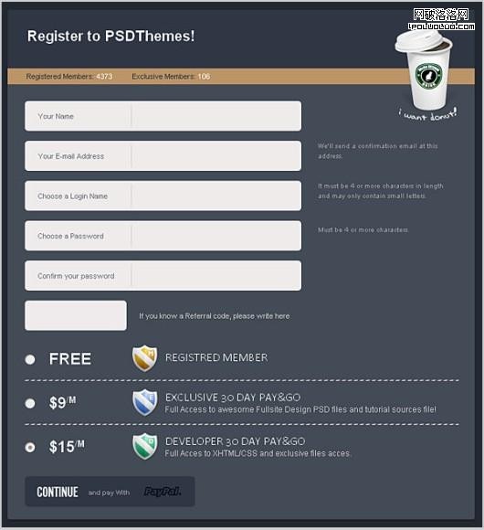 PSD Themes Form