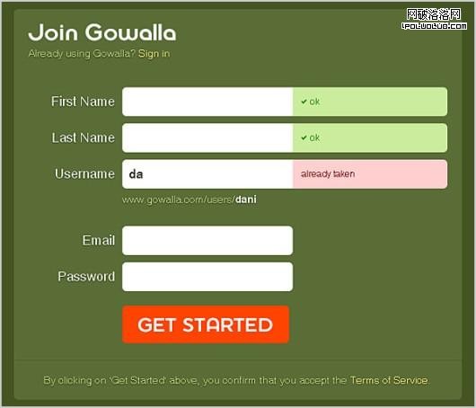 Gowalla Form