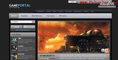 Gaming Portal CSS Template