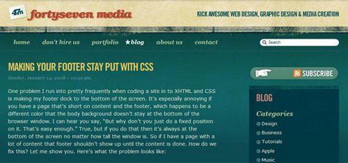 xHTML+CSS實例