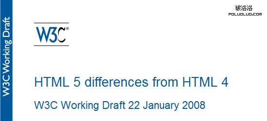 HTML 5 differences from HTML 4