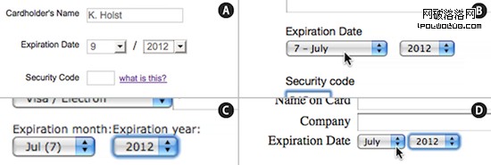 Credit-card-expiration-fields in Fundamental Guidelines Of E-Commerce Checkout Design