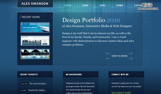全球經典設計聚合網：藍色網頁設計