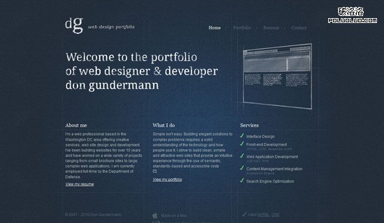 全球經典設計聚合網：藍色網頁設計