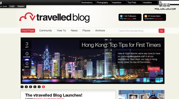 網頁教學網-40個WordPress網站設計-Travelled Blog