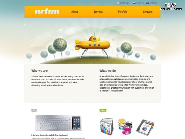 網頁教學網-插畫網站設計-Artua Design Studios