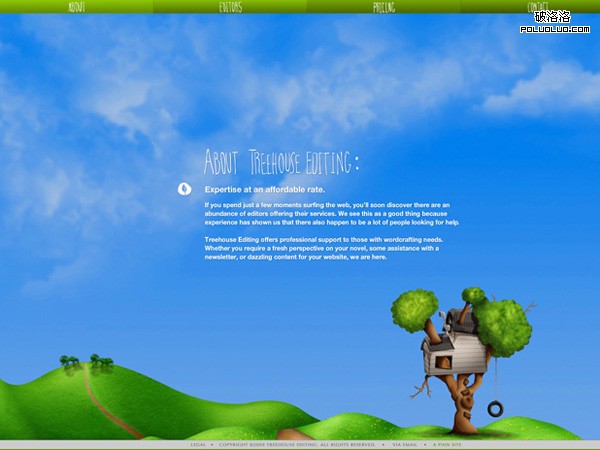 網頁教學網-插畫網站設計-Treehouse Editing