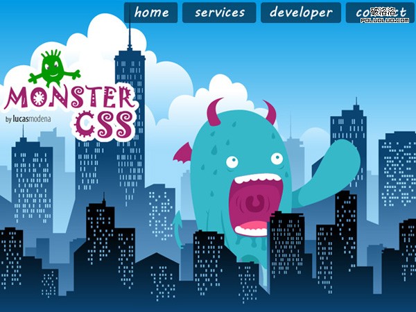 網頁教學網-插畫網站設計-MONSTER CSS
