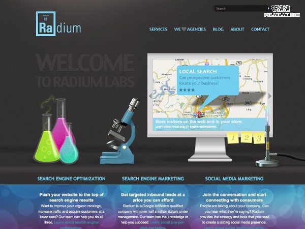 網頁教學網-插畫網站設計-Radium