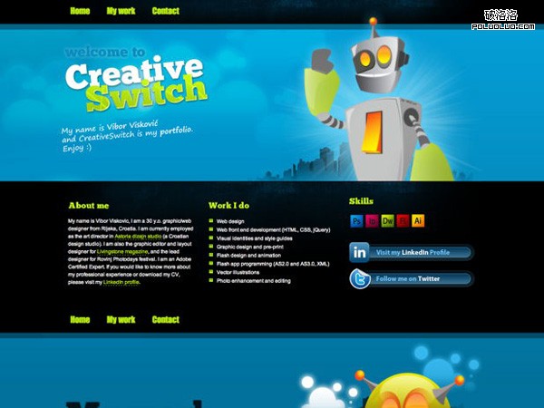 網頁教學網-插畫網站設計-CreativeSwitch