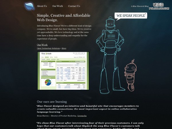 網頁教學網-插畫網站設計-Blue Flavor