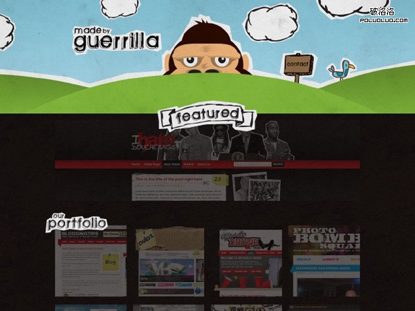 網頁教學網-插畫網站設計-GUERRILLA