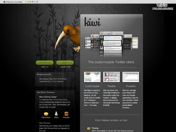 網頁教學網-插畫網站設計-Kiwi