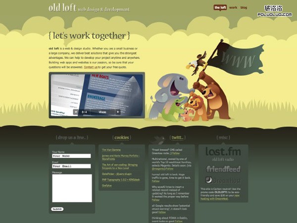 網頁教學網-插畫網站設計-old loft