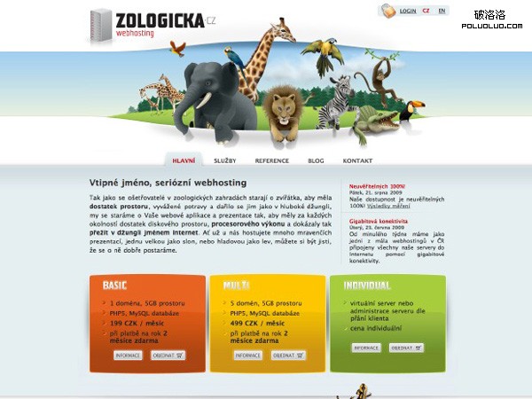 網頁教學網-插畫網站設計-Zologicka