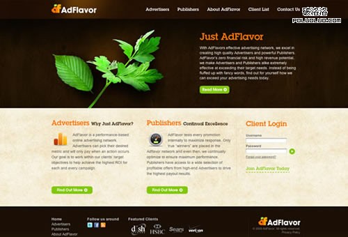 brown web design