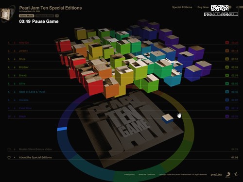 UCD博客-flash網站設計-Pearl Jam Ten Game