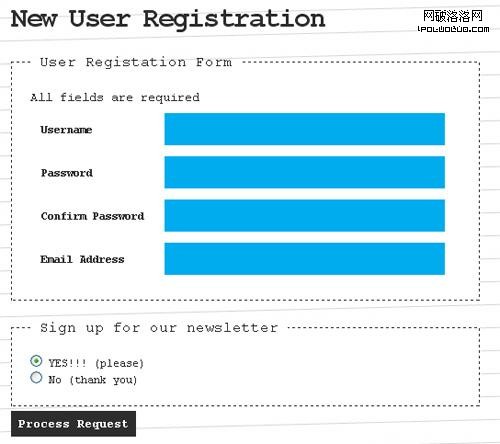 Fieldsets in Tips for Coding and Designing Usable Web Forms