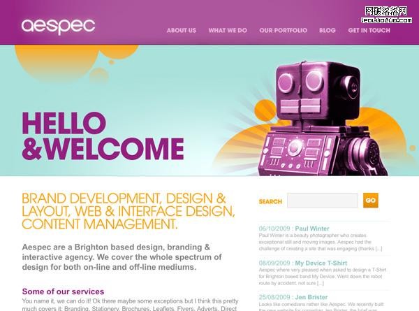 Purple Website Showcase - Aespec