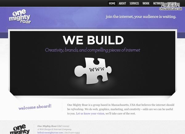 Purple Website Showcase - One Mighty Roar