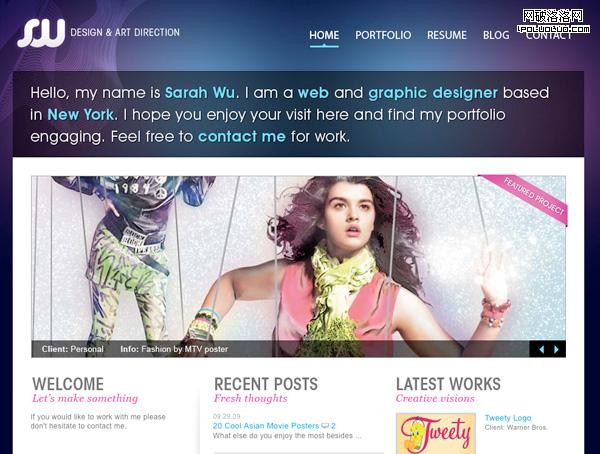 Purple Website Showcase - SW Graphic