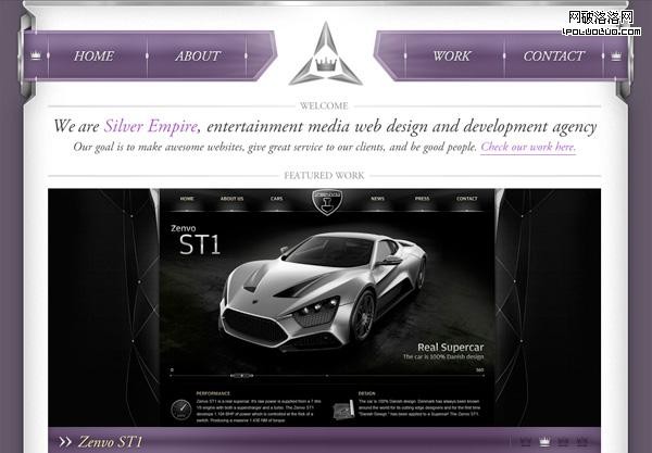Purple Website Showcase - Silver Empire