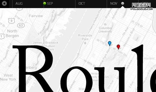 Roulette-navigation in Showcase Of Modern Navigation Design Trends