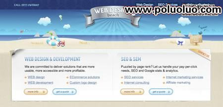 web design beach