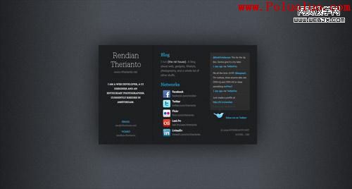 Business card website