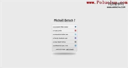 Business card website