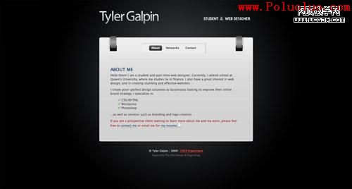 Business card website