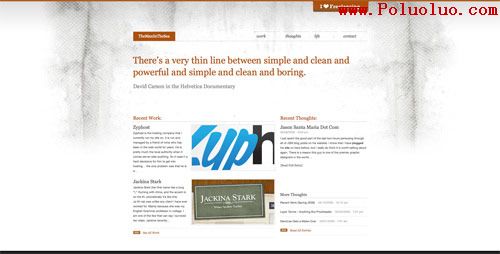 Minimal website design