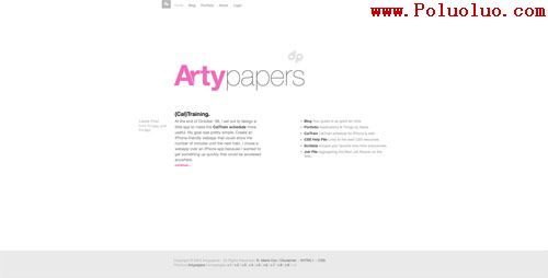 Minimal website design