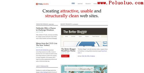 Minimal website design