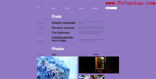 Minimal website design