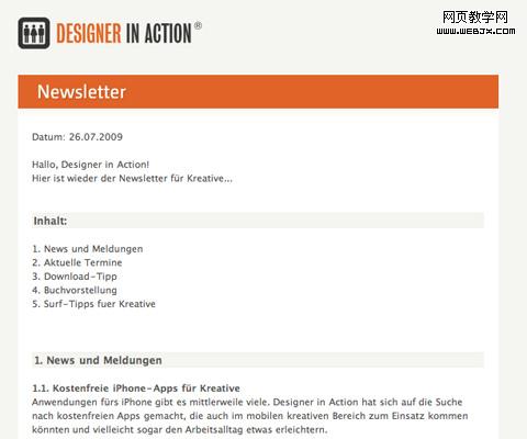 Designer in Action's Newsletter