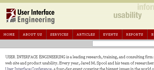 User Interface Engineering - screen shot.
