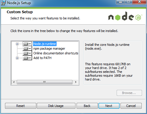 Nodejs install