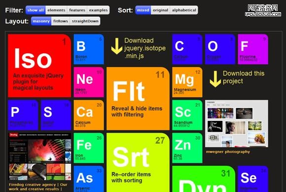 同位素30 jQuery插件，你應該實現在您的網站