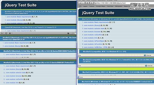 jQuery 1.4 測試結果